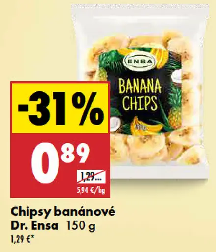 Dr. Ensa banánové chipsy