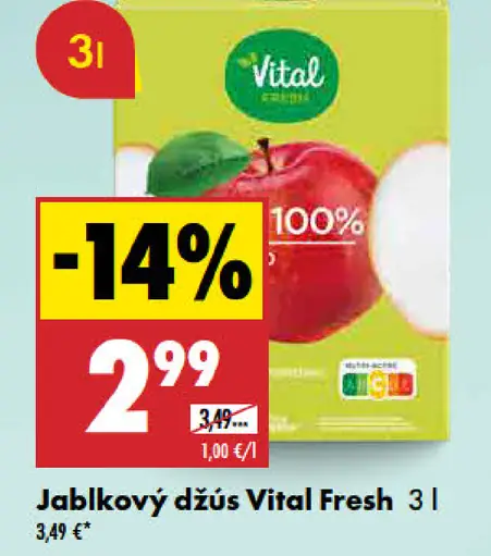Jablkový džús Vital Fresh