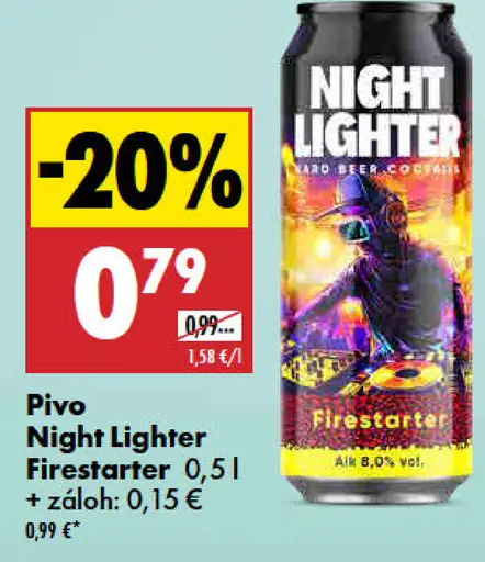 Pivo Night Lighter Firestarter plechovka