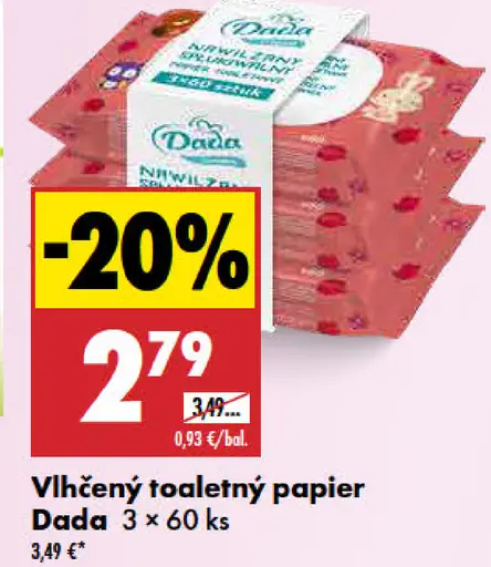 Dada Vlhčený toaletný papier