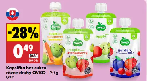 OVKO Kapsička bez cukru rôzne druhy