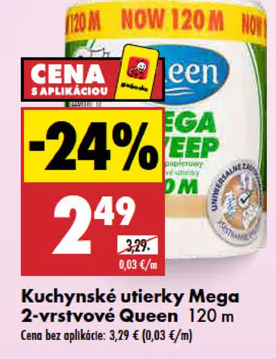 Queen Kuchynské utierky 2-vrstvové Mega