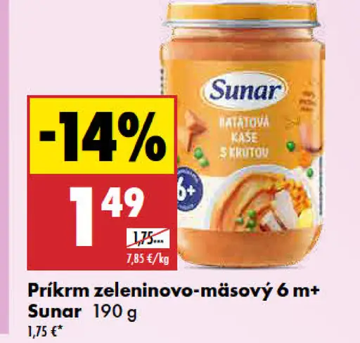 Sunar zeleninovo-mäsový príkrm 6+