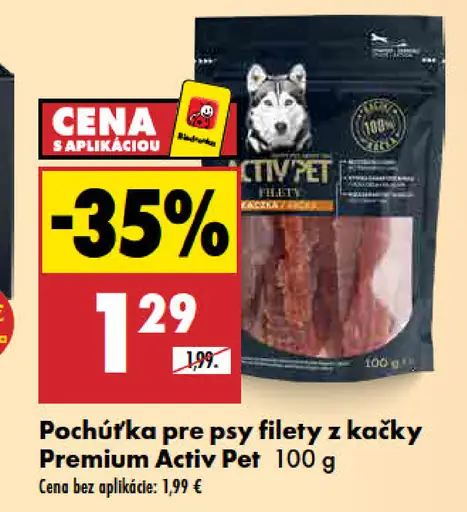 Activ Pet Premium pochúťka pre psy filety z kačky