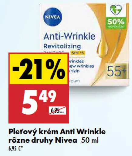 Nivea Anti-Wrinkle revitalizačný pleťový krém