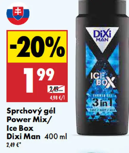 Sprchový gél Power Mix/Ice Box Dixi Man