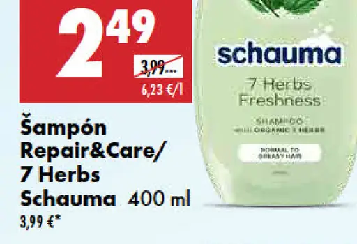 Šampón Repair&Care/7 Herbs Schauma