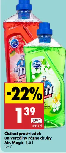 Čistiaci prostriedok univerzálny Mr. Magic, rôzne druhy