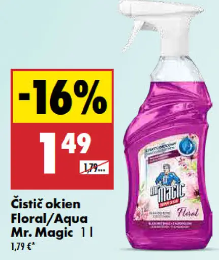 Mr. Magic čistič okien Floral/Aqua