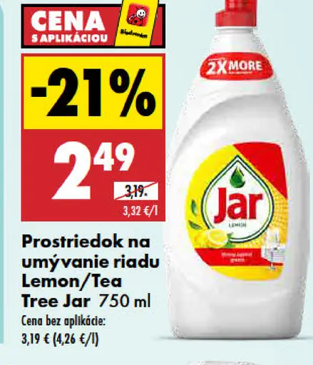Jar prostriedok na umývanie riadu Lemon/Tea Tree