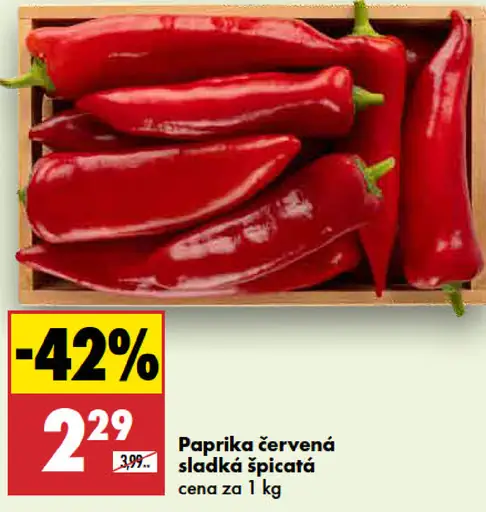 Paprika červená špicatá kápiová