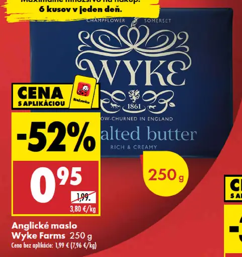 Anglické maslo Wyke Farms