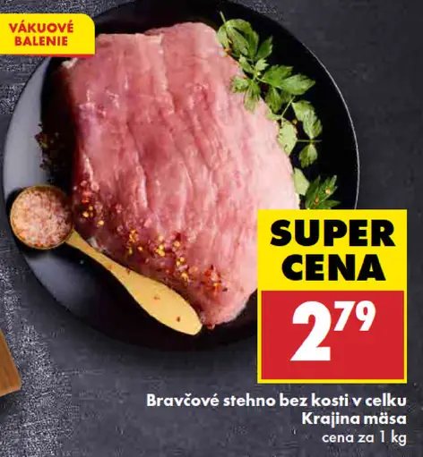 Krajina mäsa Bravčové plece bez kosti, v celku