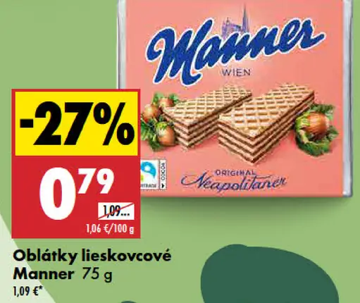Manner Oblátky lieskovcové