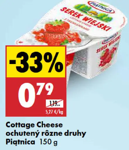 Cottage cheese ochutený rôzne druhy Piatnica