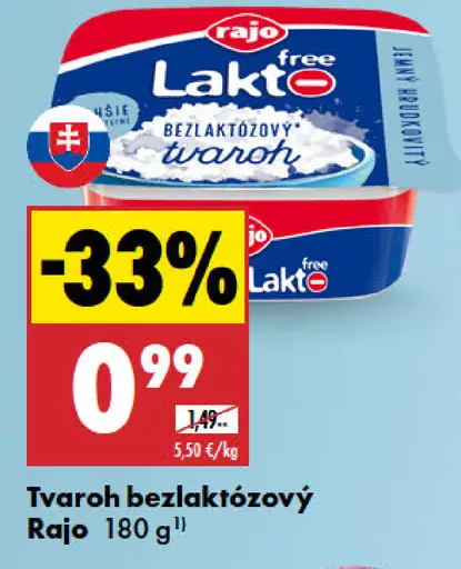 Rajo Laktofree Tvaroh bezlaktózový