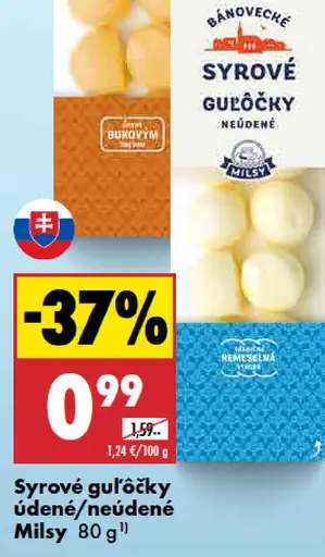 Syrové guľôčky údené Milsy