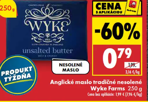 Anglické maslo tradičné nesolené