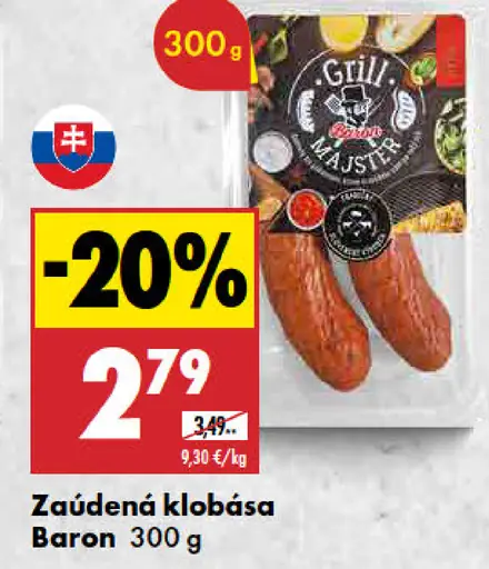 Baron zaúdená klobása