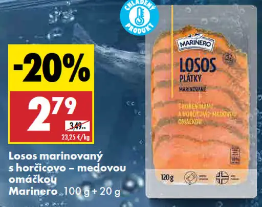 Losos marinovaný s horčicovo-medovou omáčkou Marinero