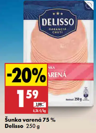 Šunka varená 75 %