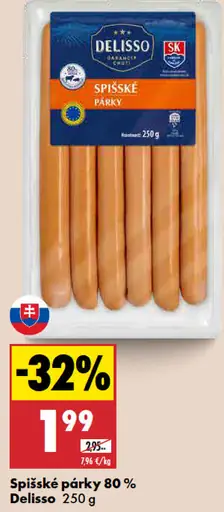 Spišské párky 80 %