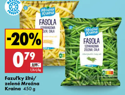 Mrazená Krajina žlté fazuľky