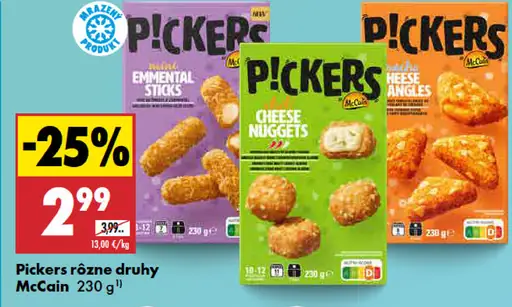 McCain Pickers rôzne druhy