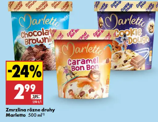 Marletto Zmrzlina rôzne druhy