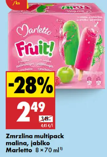 Marletto Fruit! multipack malina, jablko