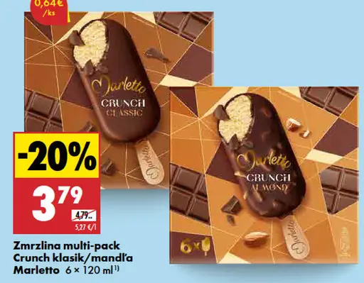 Marletto Crunch multipack mandľa