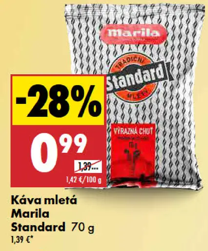 Marila Standard pražená mletá káva