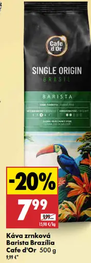 Café d'Or Barista Brazília Single Origin zrnková káva
