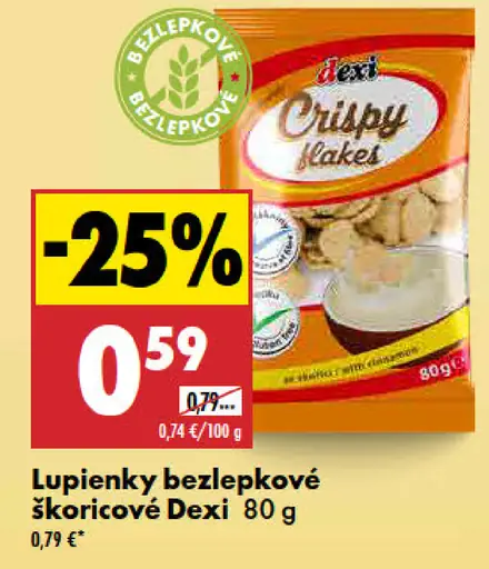 Dexi bezlepkové škoricové lupienky