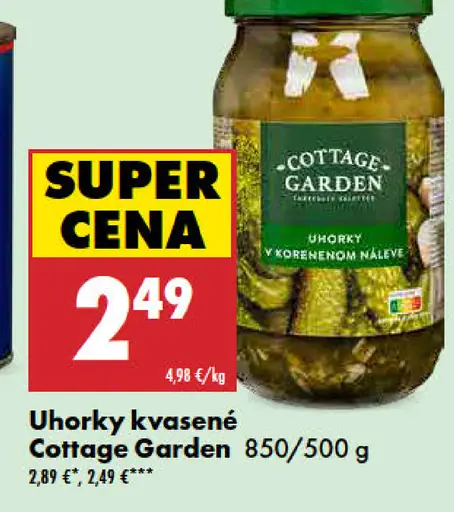 Cottage Garden uhorky kvasené v korenenom náleve