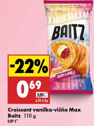 Max Baitz croissant vanilka-višňa