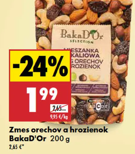 BakaD'Or Zmes orechov a hrozienok