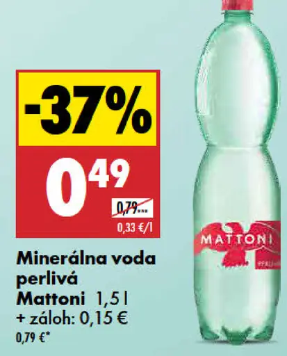 Mattoni minerálna voda perlivá
