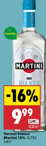 Vermút bianco Martini 15 %
