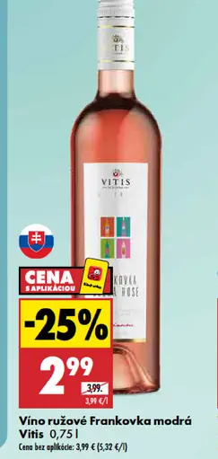 Vitis Frankovka modrá víno ružové