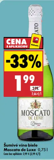 Biele šumivé víno Moscato de Luxe Bianco