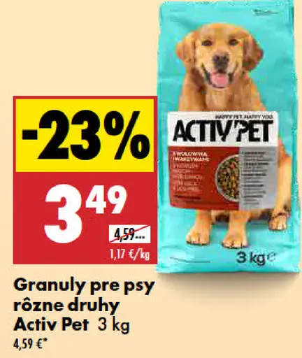 Activ Pet Granuly pre psy rôzne druhy malé plemená