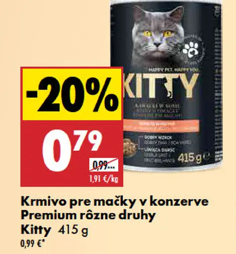 Kitty krmivo pre mačky konzerva