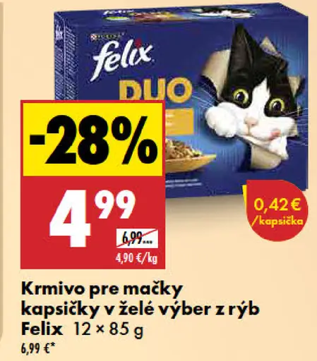 Felix kapsičky krmivo pre mačky výber z rýb