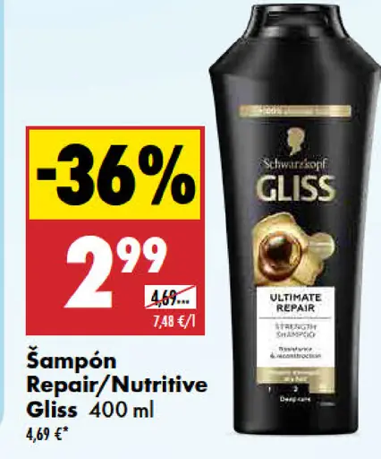 Gliss Repair/Nutritive šampón