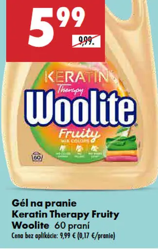 Woolite Keratin Therapy Fruity gél na pranie