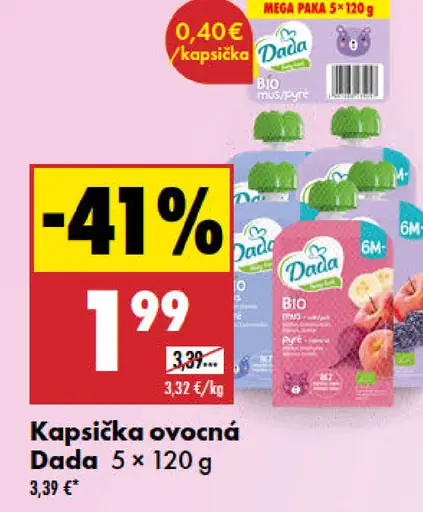 Dada kapsička ovocná