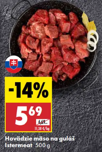 Istermeat hovädzie mäso na guláš