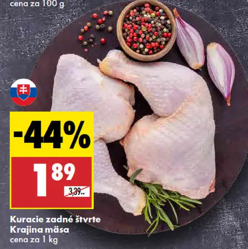 Krajina mäsa Kuracie zadné štvrte