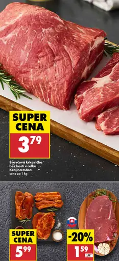 Bravčový bôčik bez kosti v celku Krajina mäsa